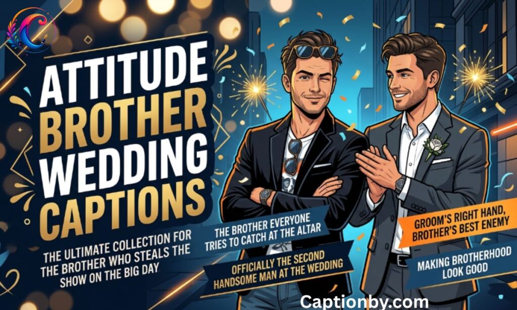 Attitude Brother Wedding Captions