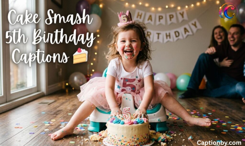 Cake Smash 5th Birthday Captions 🍰