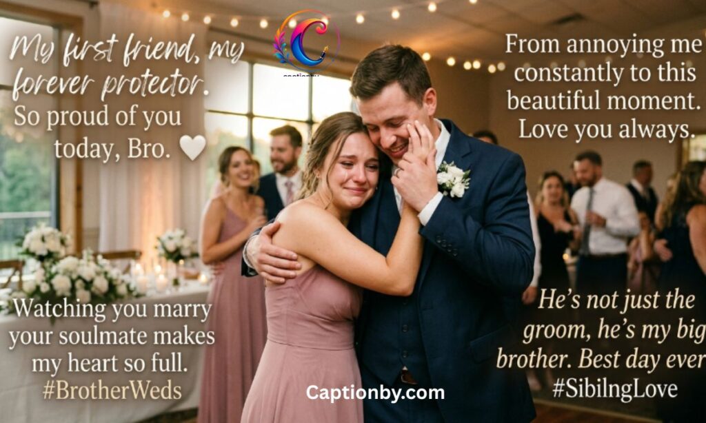 Emotional Brother Wedding Captions