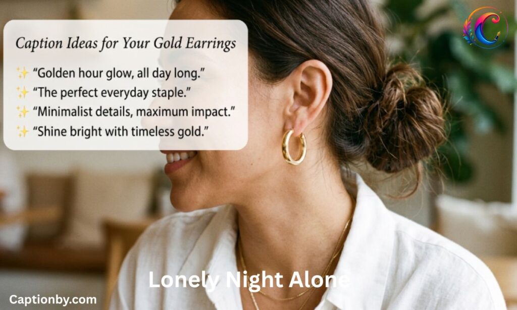Gold Earrings Captions For Instagram