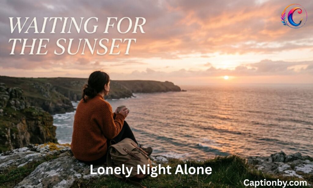waiting for the sunset caption