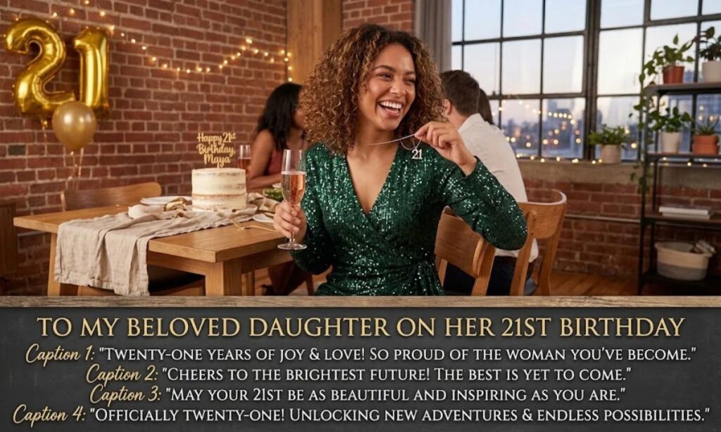 21st Birthday Captions for Daughter