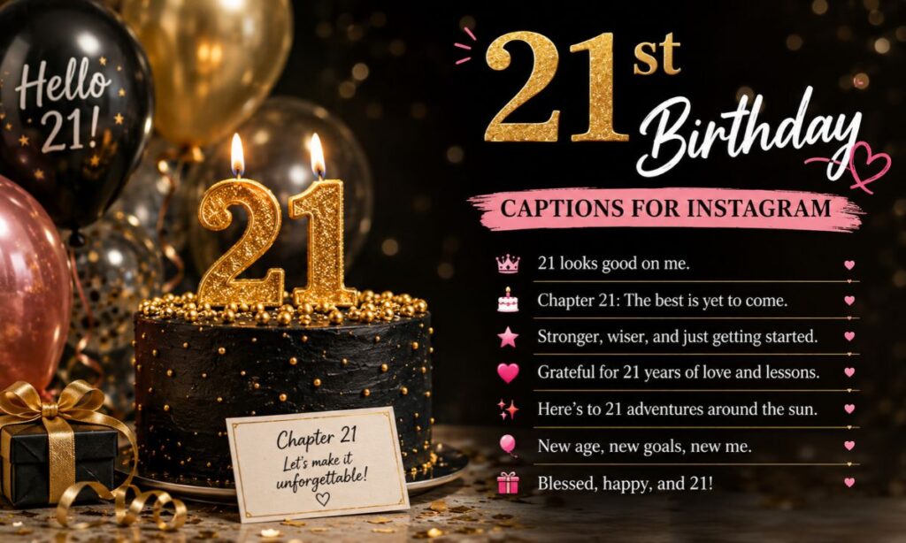 21st Birthday Captions for Instagram