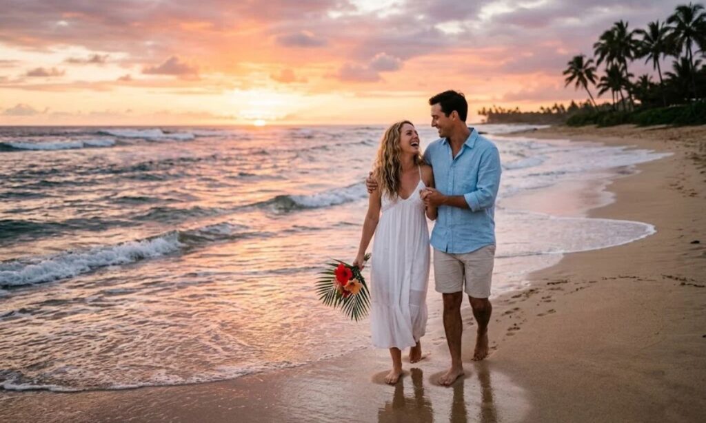 Beach Romance Captions