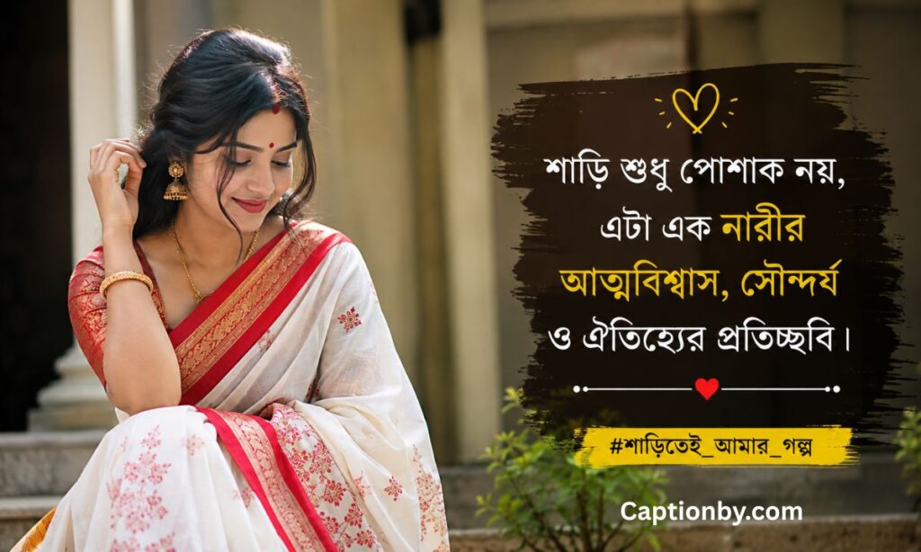 Bengali caption for saree pic