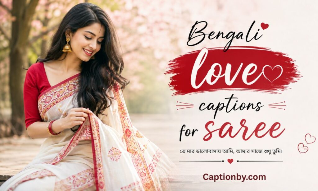 Bengali love captions for saree