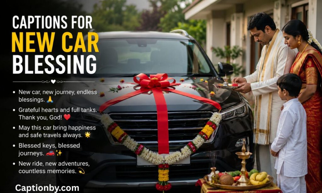 Captions for New Car Blessing