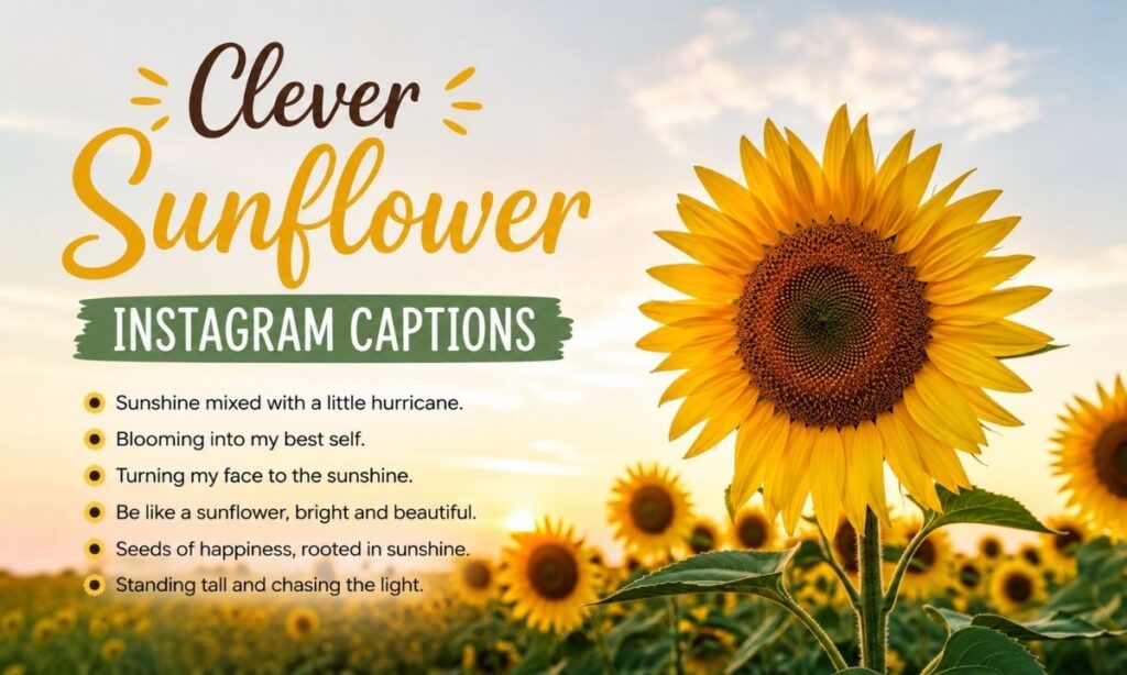 Clever Sunflower Instagram Captions
