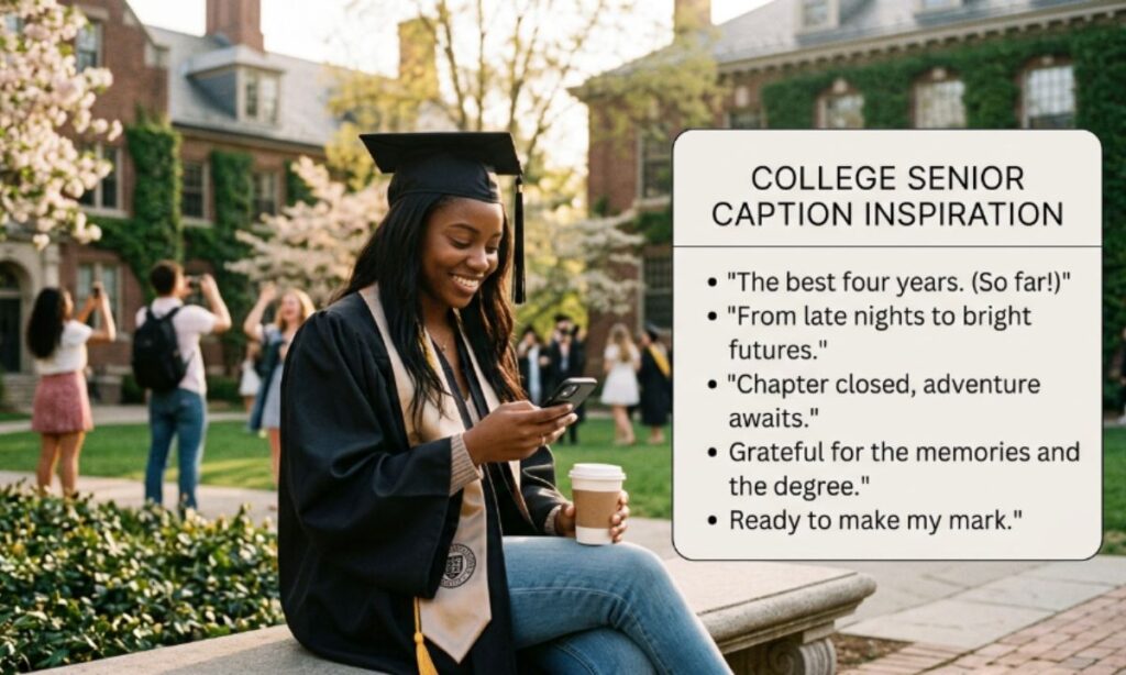 College Senior captions for Instagram