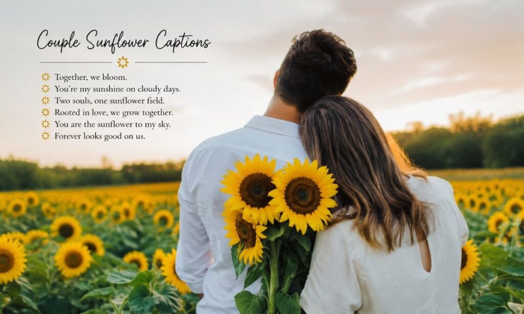Couple Sunflower Captions
