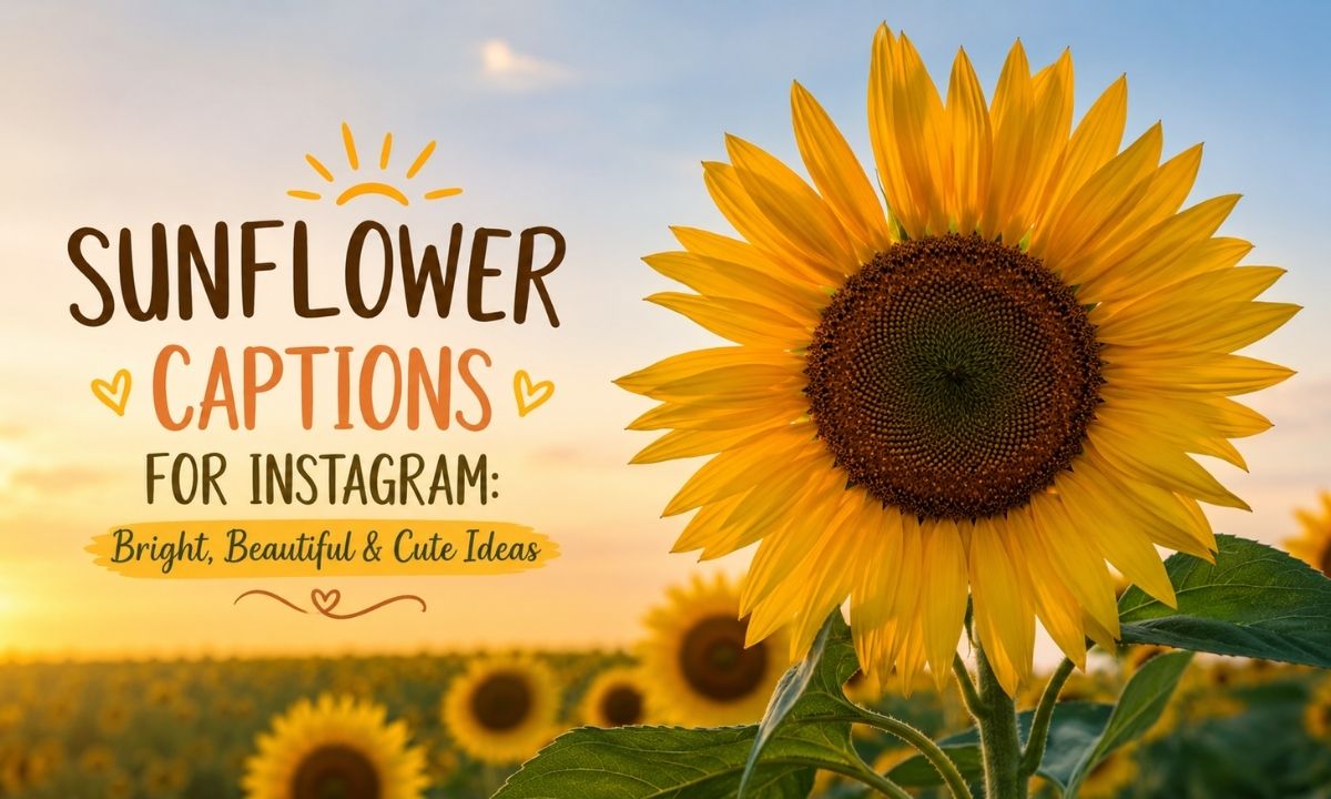 Sunflower Captions for Instagram Bright, Beautiful & Cute Ideas