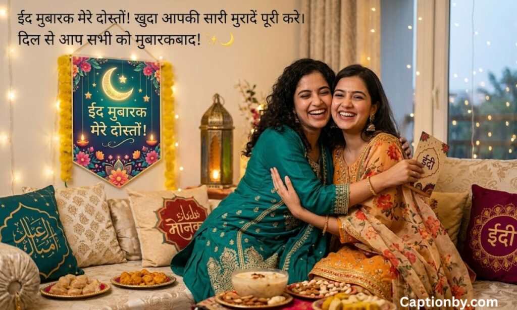 Eid Mubarak Wishes for Friends in Hindi 🌙