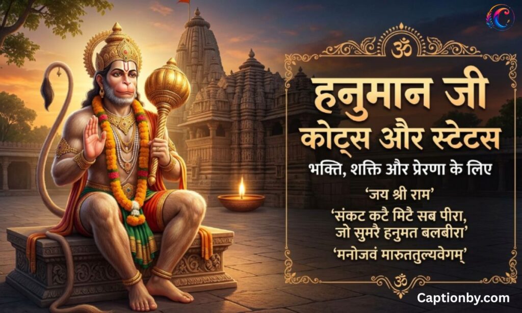 Hanuman Ji Captions and Quotes in Hindi