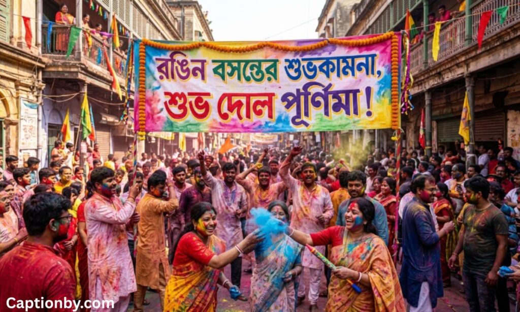Holi Caption in Bengali 🎭