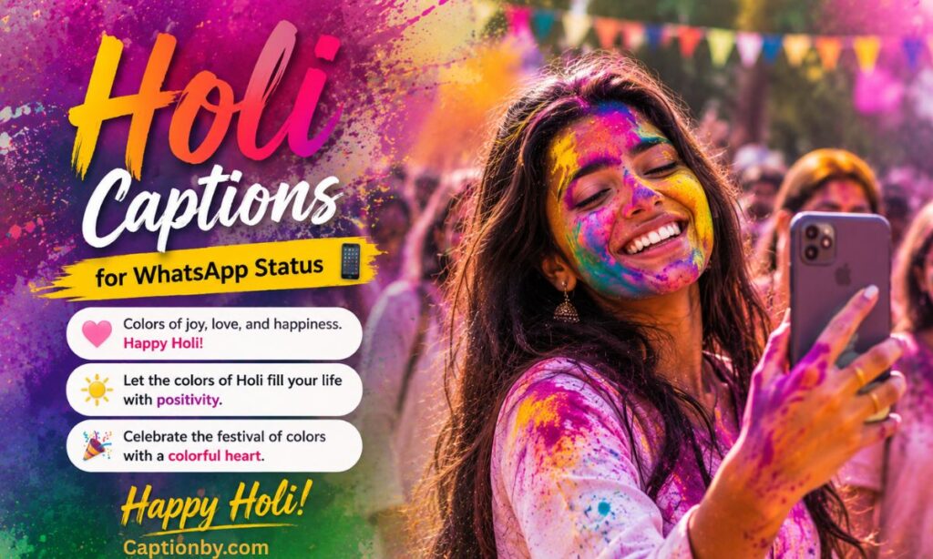 Holi Captions for WhatsApp Status 📱