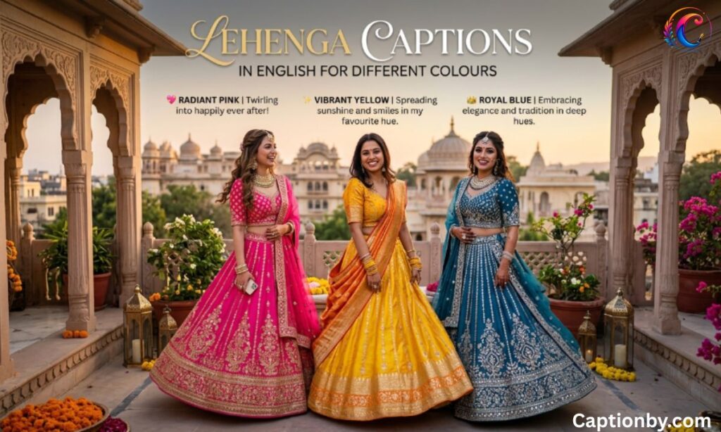 Lehenga Captions in English