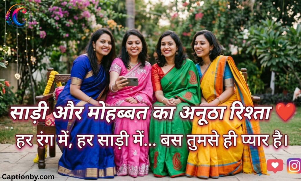 Love Saree Caption for Instagram in Hindi 💕