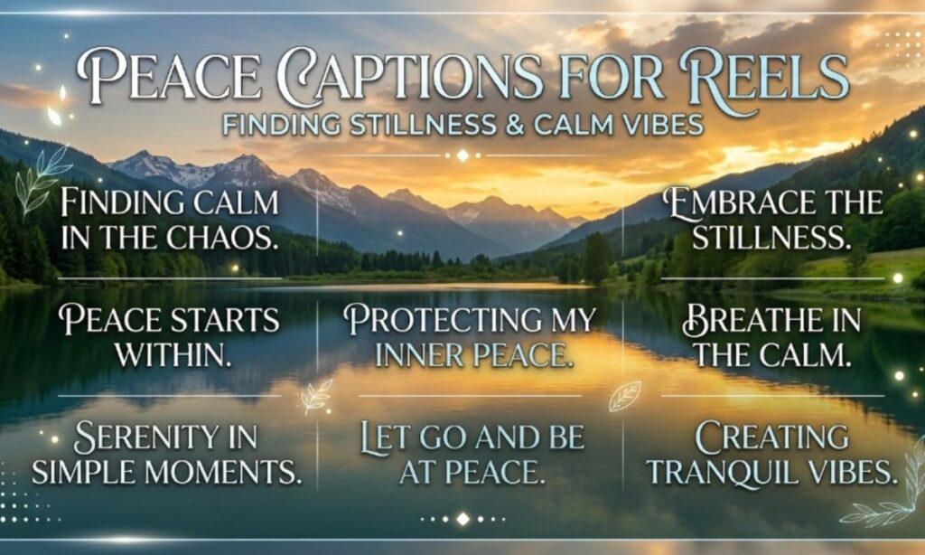 Peace Captions For Reels