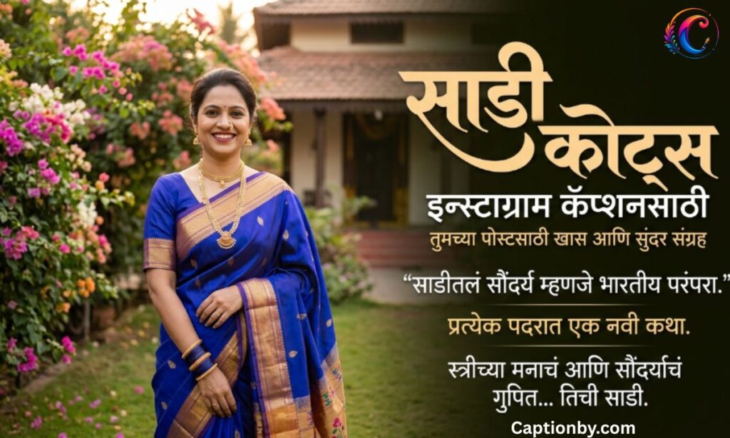 Saree Quotes for Instagram Captions in Marathi