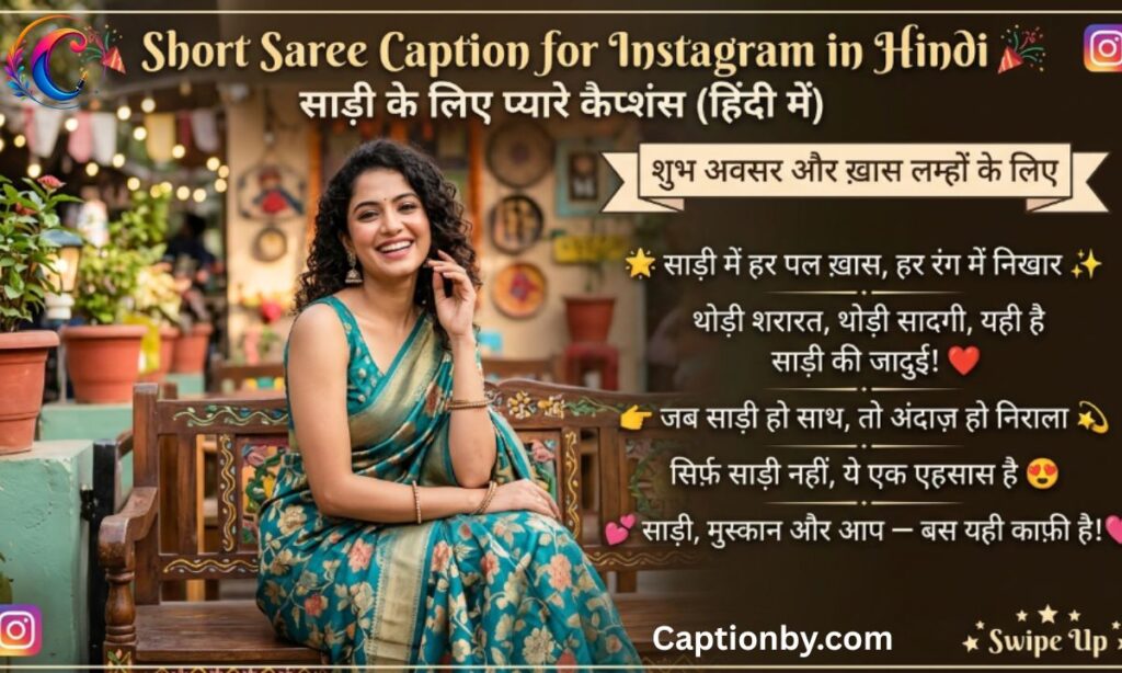 Short Saree Caption for Instagram in Hindi