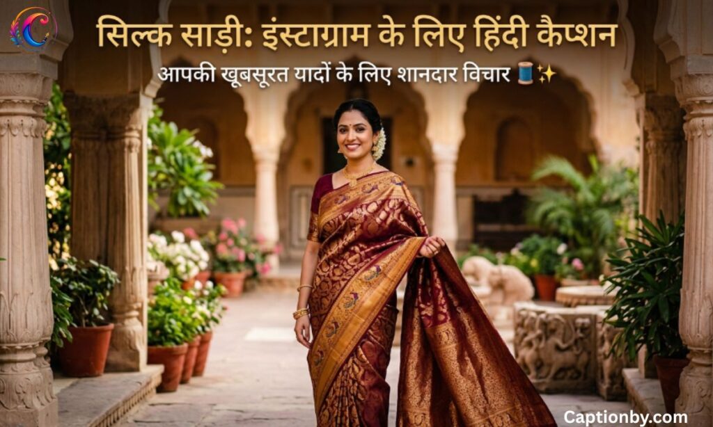 Silk Saree Caption for Instagram in Hindi 🧵