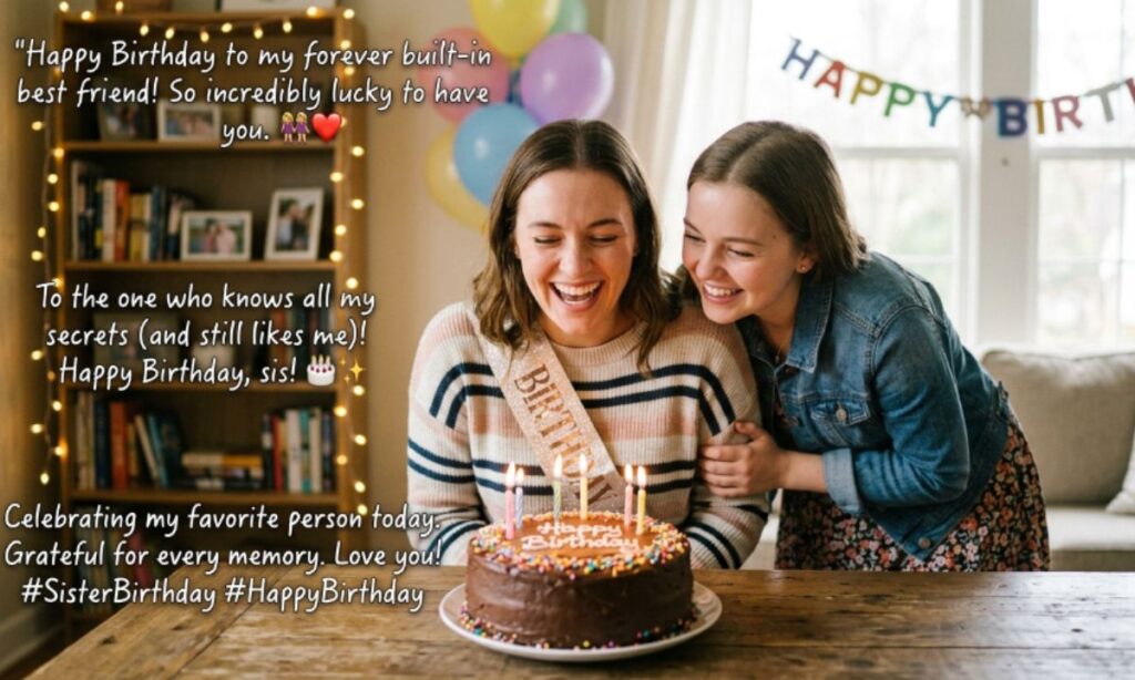 Sister Birthday Captions in English