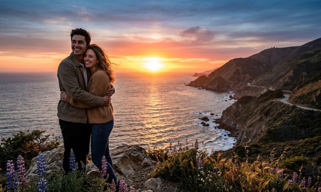 Sunset Couple Photo Captions