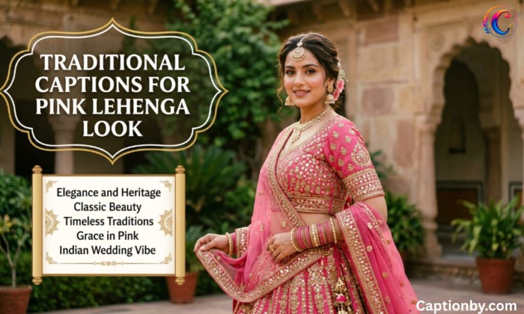 Traditional Captions for Lehenga Look