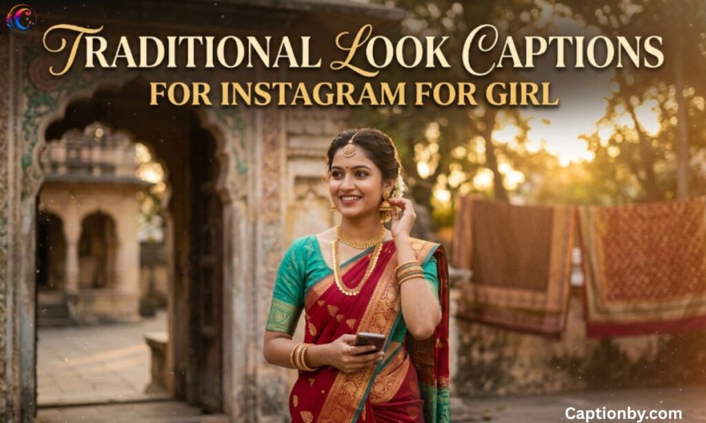 Traditional Look Captions for Instagram for Girl