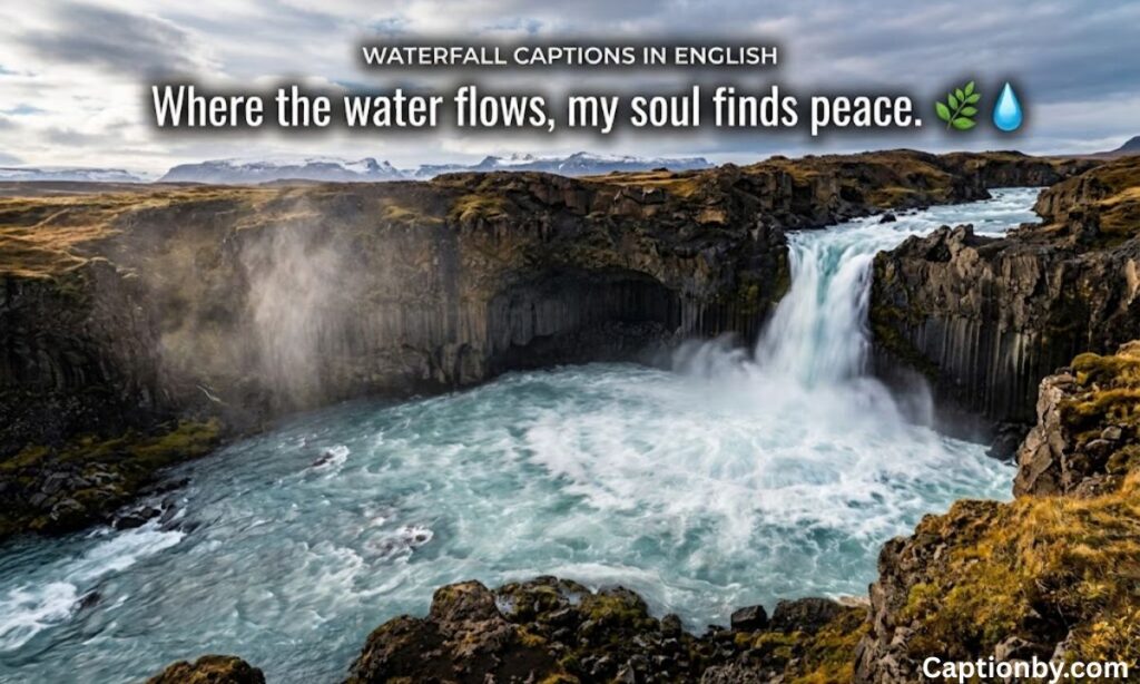 Waterfall captions in english