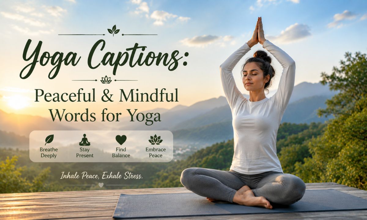 450+ Yoga Captions Peaceful & Mindful Words for Yoga