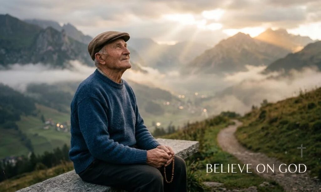 Believe on God Caption