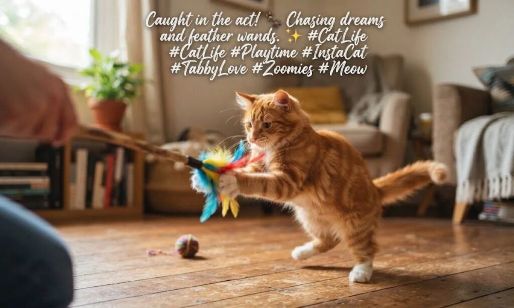 Cat Playing Captions for Instagram