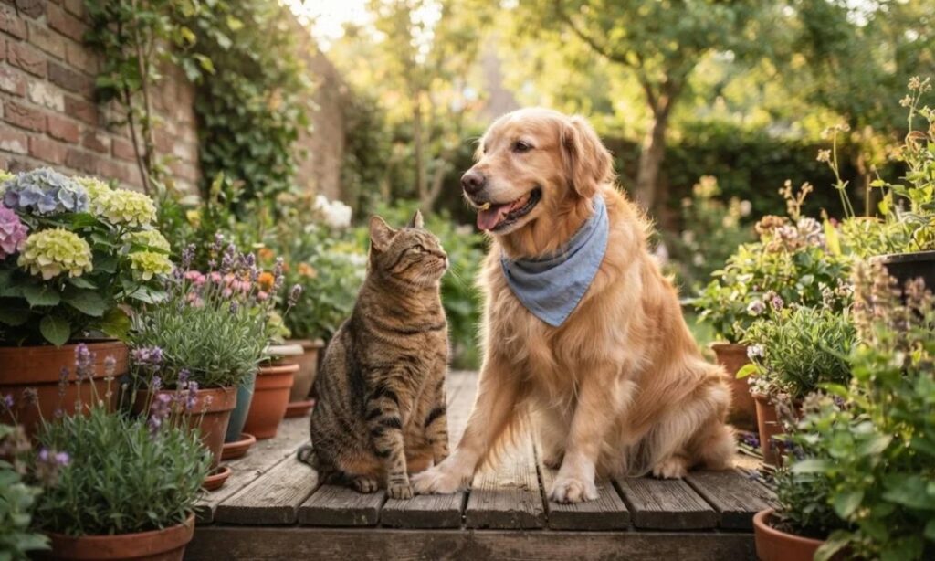 Cat and Dog Duo Captions