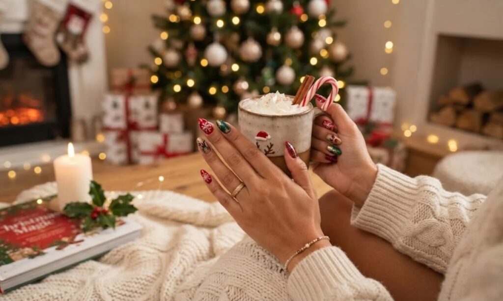 Christmas Nail Captions for Instagram 🎄