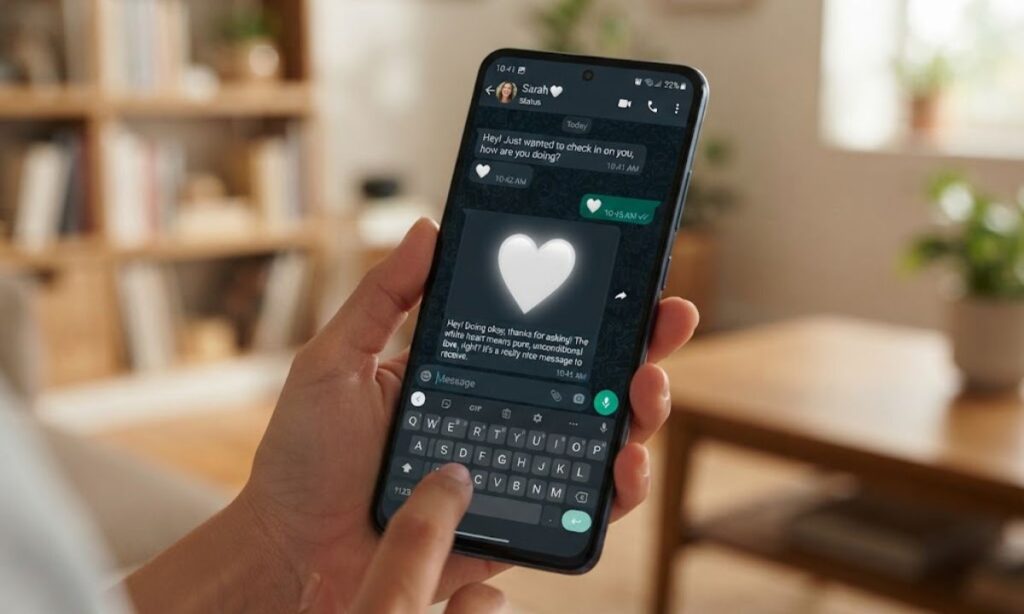 White Heart Emoji 🤍 Meaning in Whatsapp