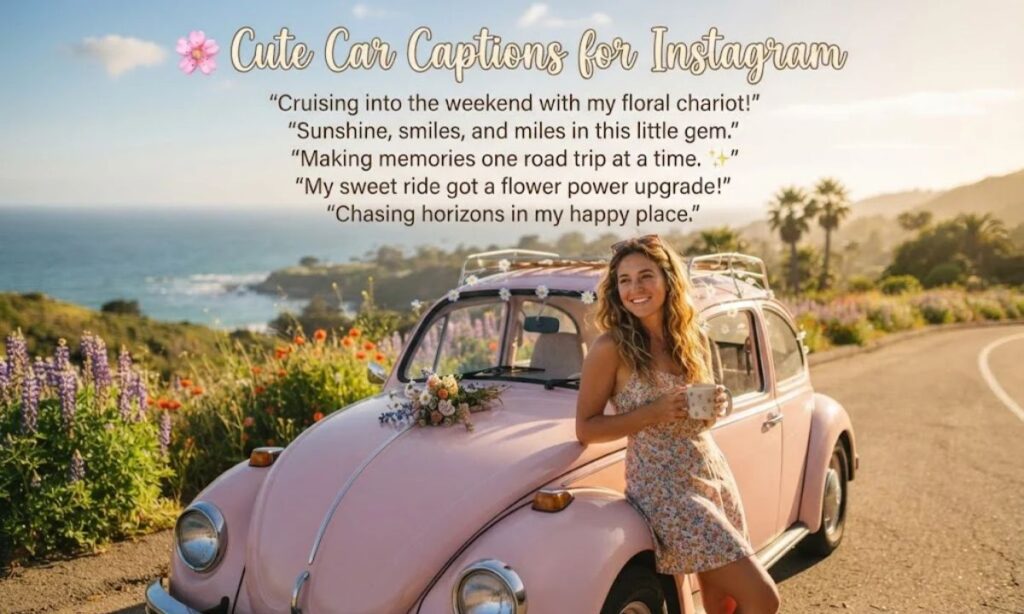 🌸 Cute Car Captions for Instagram