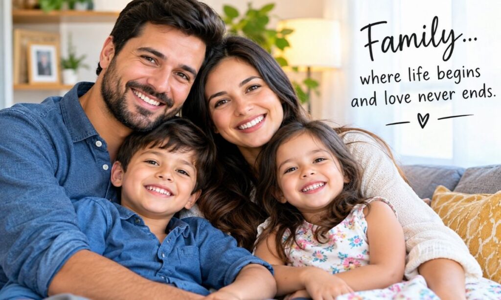 👨_👩_👧_👦 Cute Family Picture Captions