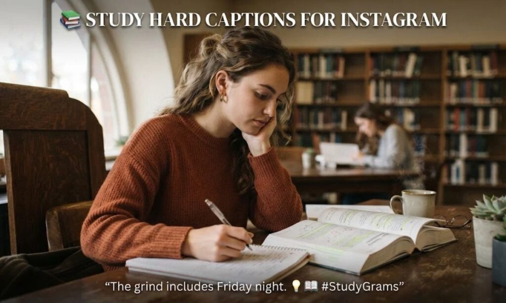 📚 Study Hard Captions for Instagram