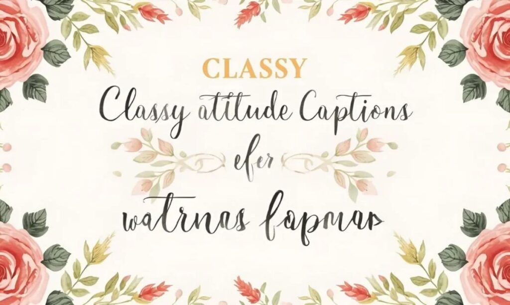 😎 Classy Attitude Captions for Instagram 🔥