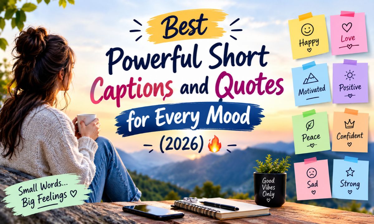 270+ Best Powerful Short Captions and Quotes for Every Mood (2026)🔥