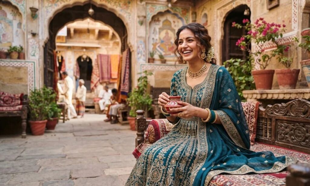 Desi Ethnic Wear Captions for Girls
