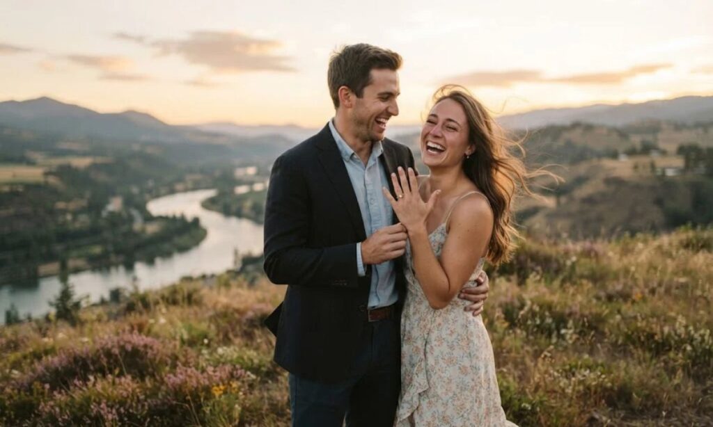 Engagement Photo Caption