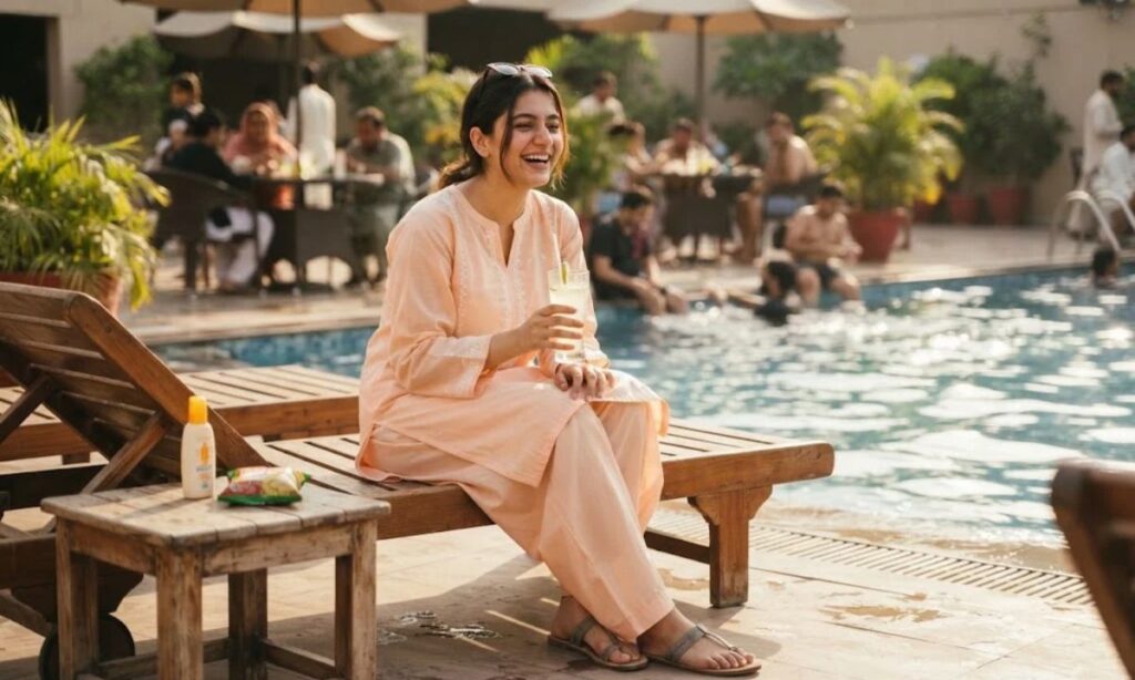 Poolside Heat Wave Captions
